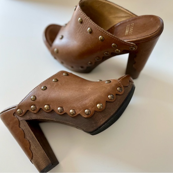Stuart Weitzman Sequoia Studded Clogs•Sz 10 - Picture 9 of 16
